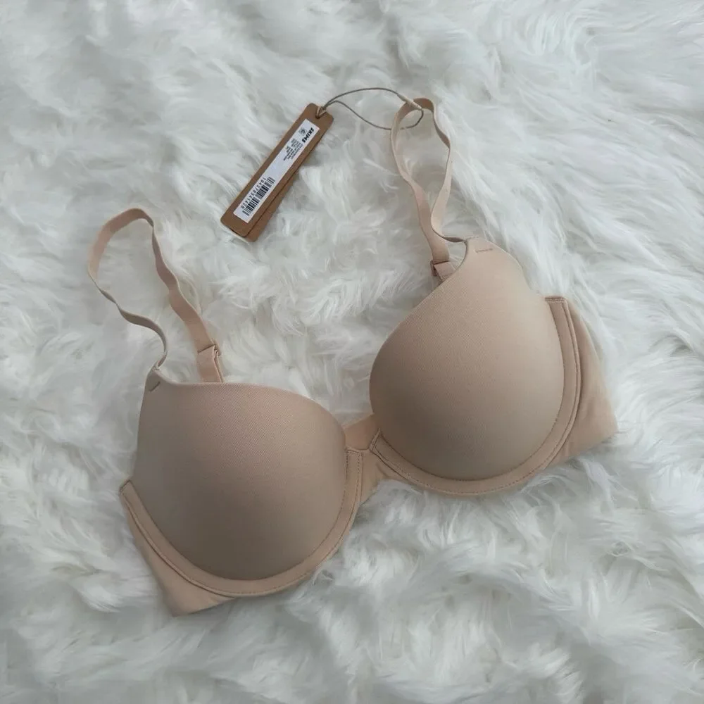 Skims Fits Everybody Push Up Demi Bra Sand Size 30C - Picture 3 of 7